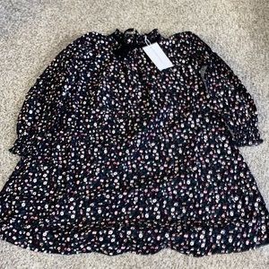 Dress Toddler Girl Floral Black Size 5T New Tags